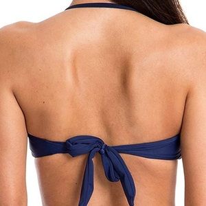 New Anne Cole Stripe Bandeau Bikini Top